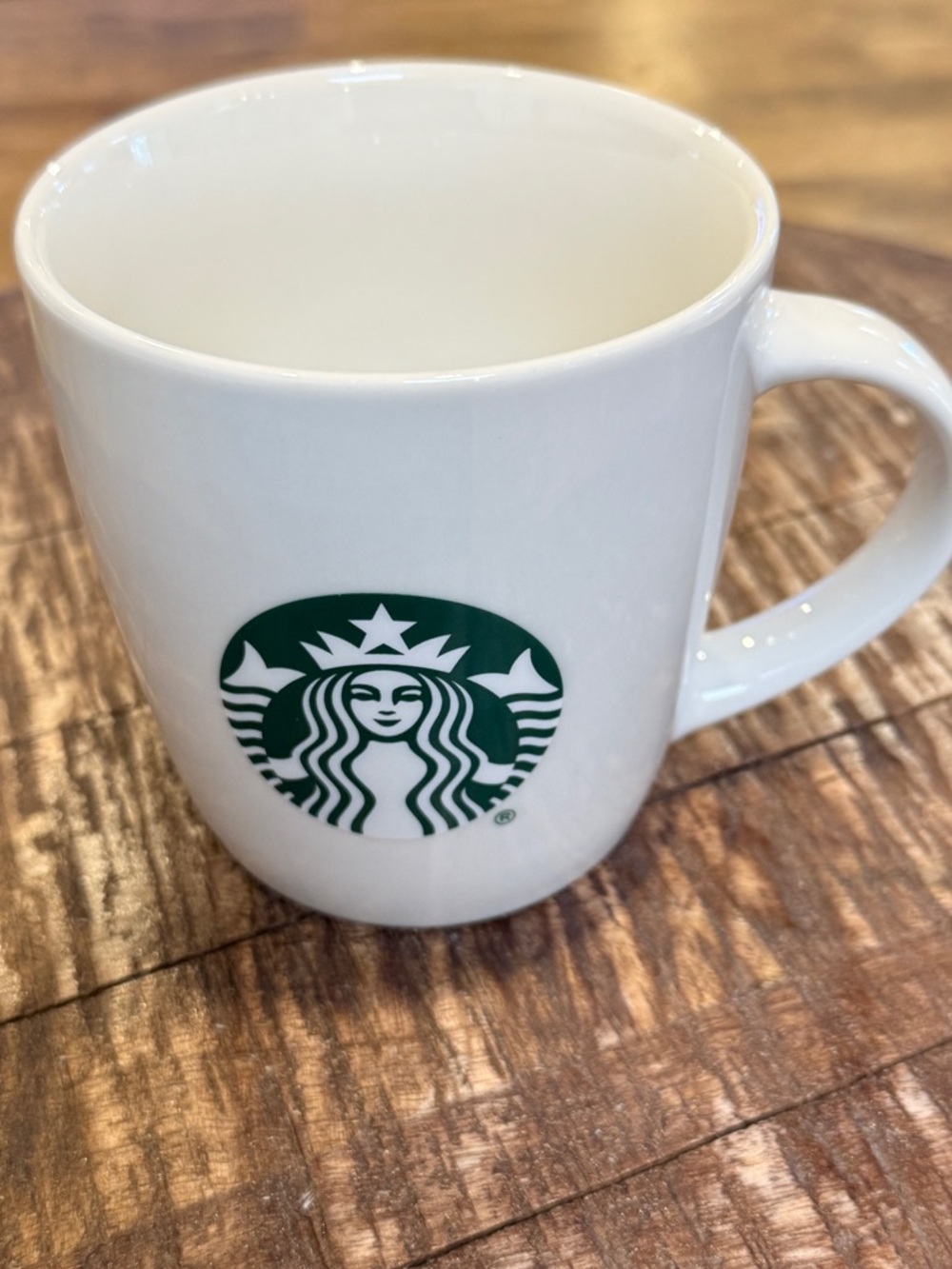 Starbucks White Mug with Green Siren Logo